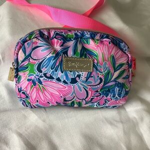 Lilly Pulitzer Vibrant Pink and Blue Crossbody Bag